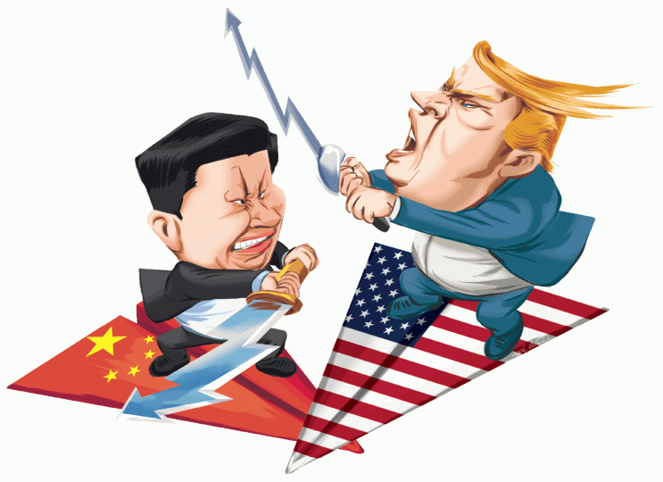 ■美國貿易戰加碼,對中國總值2,000億美元貨品加徵關稅。設計圖片 ■美國貿易戰加碼,對中國總值2,000億美元貨品加徵關稅。設計圖片