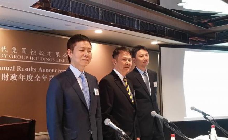 ■時代集團主席楊華強(中)。資料圖片 ■時代集團主席楊華強(中)。資料圖片