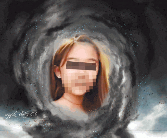 家庭破碎缺乏愛■女童右臉被打腫,事後在網上展示傷勢。互聯網■一名認識阿怡和阿欣的女童稱兩人以「惡」見稱。張家豪攝 家庭破碎缺乏愛■女童右臉被打腫,事後在網上展示傷勢。互聯網■一名認識阿怡和阿欣的女童稱兩人以「惡」見稱。張家豪攝