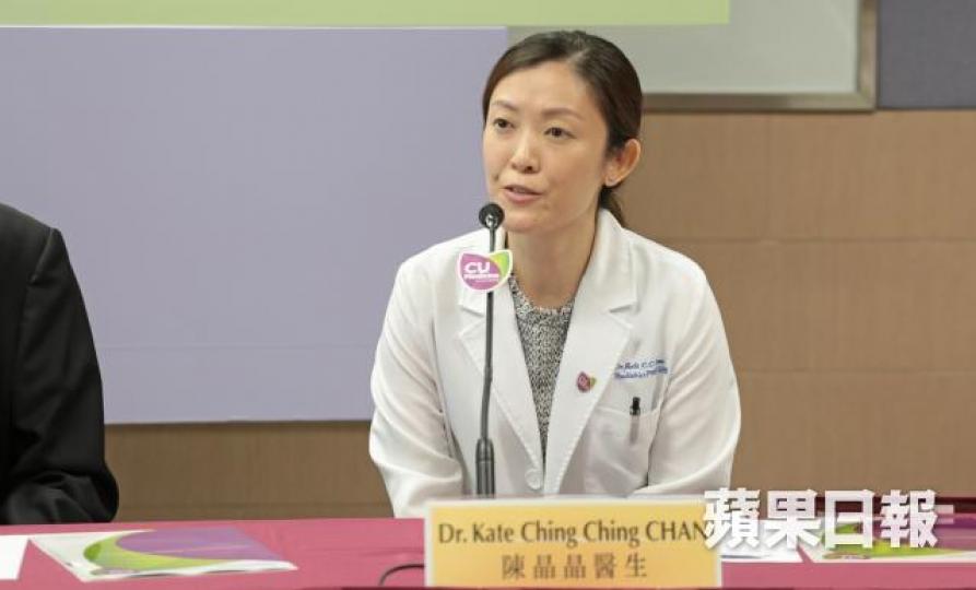 ■中大醫學院兒科學系助理教授陳晶晶 ■中大醫學院兒科學系助理教授陳晶晶