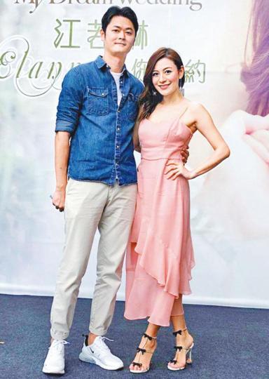 ■江若琳和未婚夫Oscar前日在大馬孖咇出騷搵真銀。 ■江若琳和未婚夫Oscar前日在大馬孖咇出騷搵真銀。