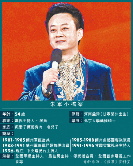 ■央視當紅主持人朱軍被指曾性侵女實習生;圖為朱主持節目照。■女作家春樹也自爆曾遭性侵;左圖為她登美國《時代》周刊封面照。 ■央視當紅主持人朱軍被指曾性侵女實習生;圖為朱主持節目照。■女作家春樹也自爆曾遭性侵;左圖為她登美國《時代》周刊封面照。