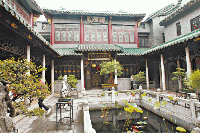 ■蔡伯勵在順德祖屋一帶收購16間舊屋建成仁園。 ■蔡伯勵在順德祖屋一帶收購16間舊屋建成仁園。