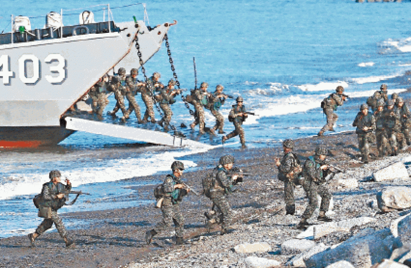 ■台灣軍方早前舉行漢光演習。 ■台灣軍方早前舉行漢光演習。