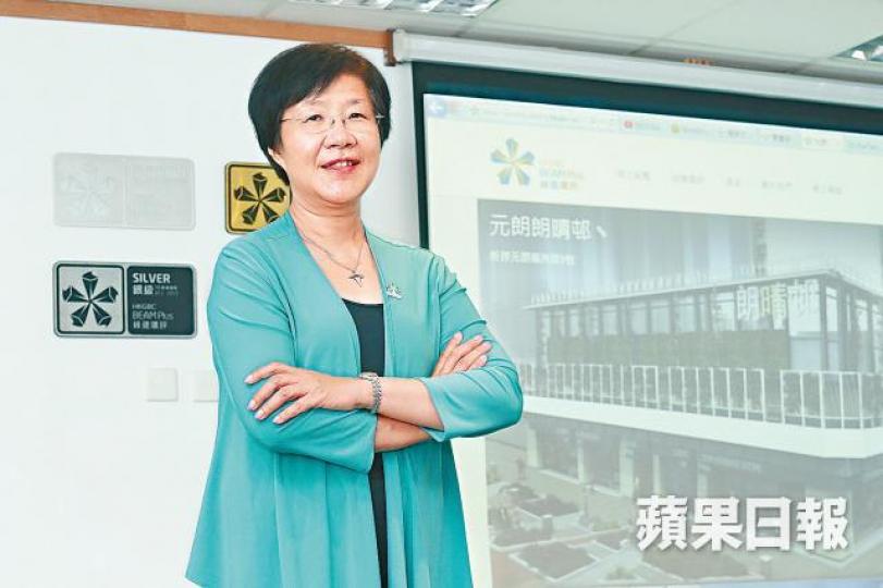 ■馮宜萱■由馮宜萱設計的朗晴邨綠化比率達三成,更設有空中花園。何家達攝 ■馮宜萱■由馮宜萱設計的朗晴邨綠化比率達三成,更設有空中花園。何家達攝