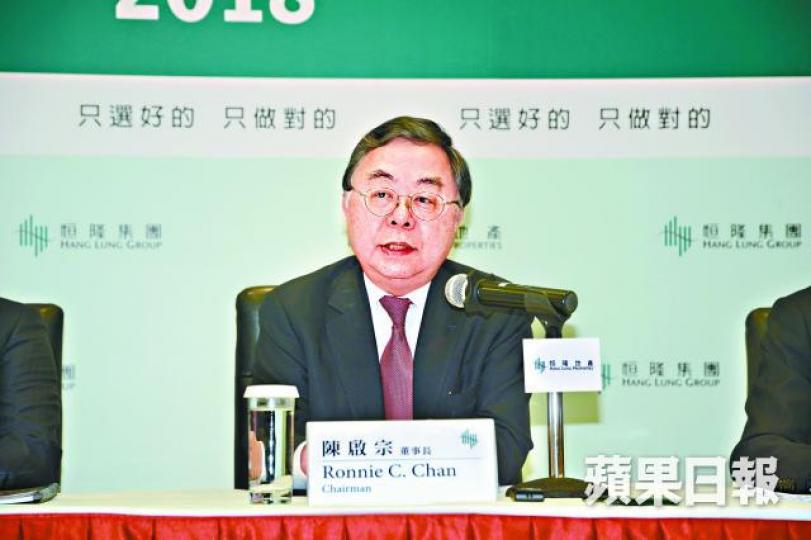 ■陳啟宗話香港唔填海解決唔到住屋問題。 ■陳啟宗話香港唔填海解決唔到住屋問題。