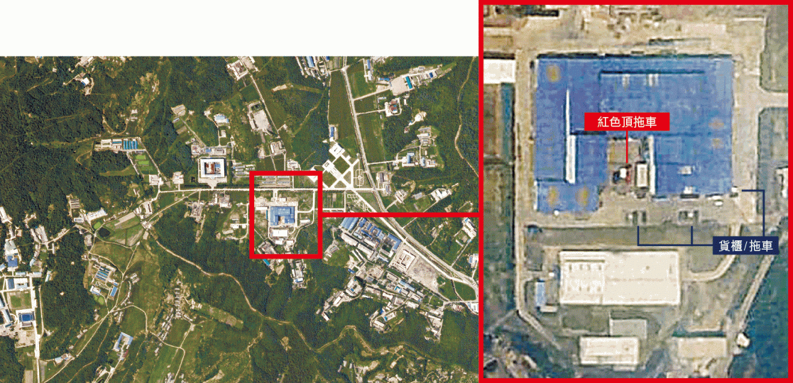 ■衞星圖片顯示北韓沙門洞研究中心有可疑活動,疑正建造洲際彈道導彈。路透社 ■衞星圖片顯示北韓沙門洞研究中心有可疑活動,疑正建造洲際彈道導彈。路透社