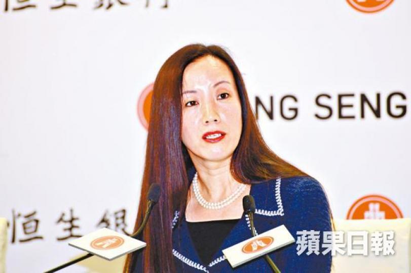 ■恒生行政總裁鄭慧敏指未來會「做好業績」，派息維持漸進策略。何耀勤攝