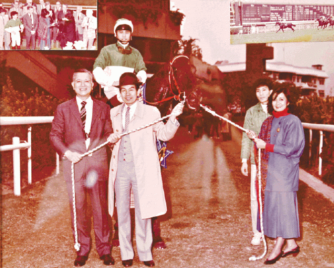 ■簡炳墀曾五奪香港打吡大賽,包括1986年訓練馬匹「你知幾時」勝出。 ■簡炳墀曾五奪香港打吡大賽,包括1986年訓練馬匹「你知幾時」勝出。