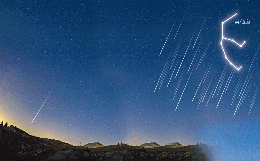 ■英仙座流星雨本應在今晚進入高峯期,惟受到廣東西部的熱帶低氣壓影響,天文台預測,今日會有狂風驟雨及雷暴,烏雲勢必阻礙觀星視野。設計圖片 ■英仙座流星雨本應在今晚進入高峯期,惟受到廣東西部的熱帶低氣壓影響,天文台預測,今日會有狂風驟雨及雷暴,烏雲勢必阻礙觀星視野。設計圖片
