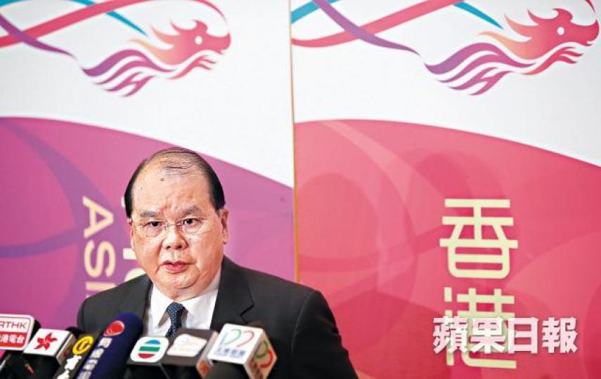 ■張建宗昨主動見傳媒，稱對FCC感遺憾。