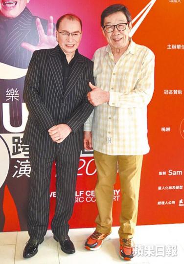 ■胡楓(右)笑說得知Joe Junior開騷,即自薦做嘉賓。 ■胡楓(右)笑說得知Joe Junior開騷,即自薦做嘉賓。