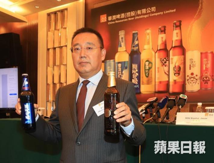 ■華潤啤酒首席執行官侯孝海。譚德潤攝 ■華潤啤酒首席執行官侯孝海。譚德潤攝
