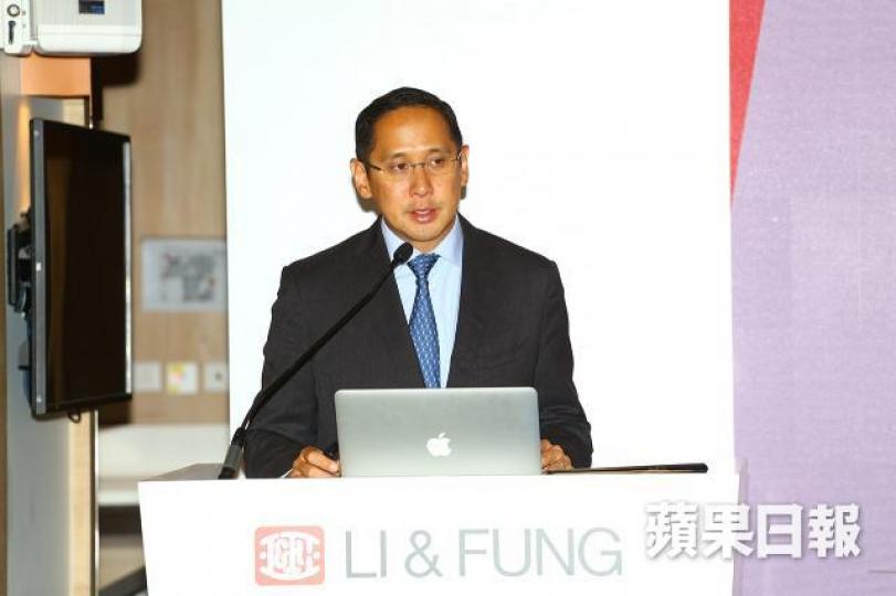 利豐行政總裁馮裕鈞預計,貿易戰對公司業務收入影響少於2%。彭大偉攝 利豐行政總裁馮裕鈞預計,貿易戰對公司業務收入影響少於2%。彭大偉攝
