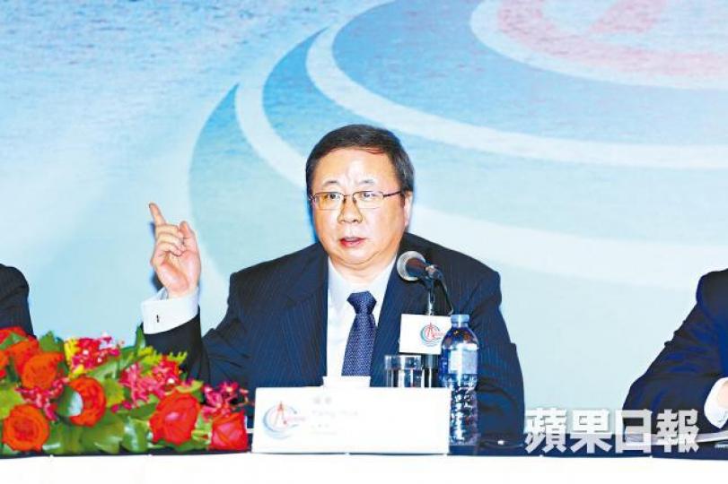 中海油董事長楊華。彭大偉攝 中海油董事長楊華。彭大偉攝