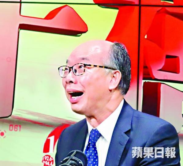 陳帆昨否認早前估算的高鐵客量屬誤導。朱永倫攝 陳帆昨否認早前估算的高鐵客量屬誤導。朱永倫攝