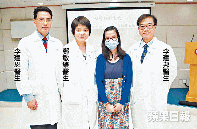 伊院創傷團隊為病人文小姐(右二)施三合一骨折療法。黃文邦攝 伊院創傷團隊為病人文小姐(右二)施三合一骨折療法。黃文邦攝