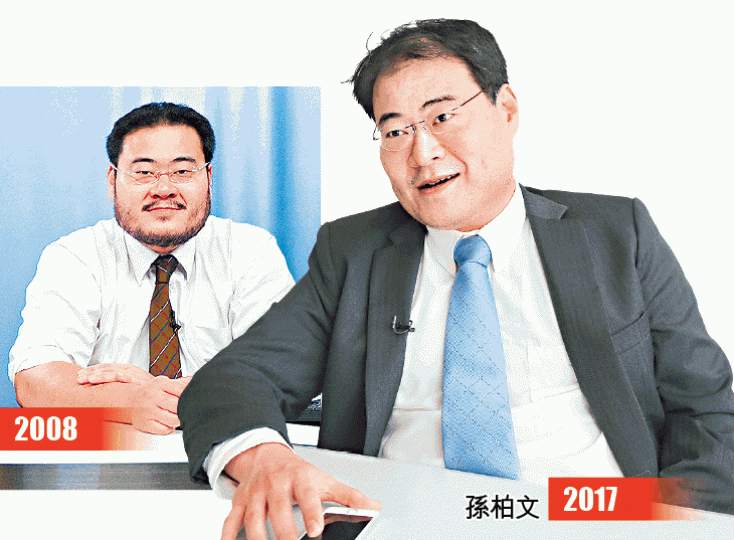 孫柏文成功減肥,在半年間勁減80磅。 孫柏文成功減肥,在半年間勁減80磅。