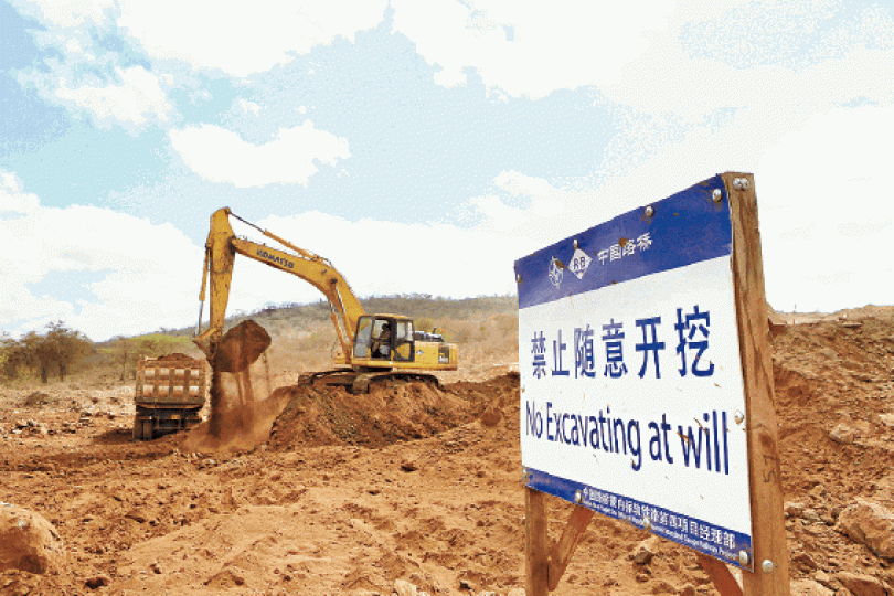 中國近年不停在非洲興建鐵路。 中國近年不停在非洲興建鐵路。
