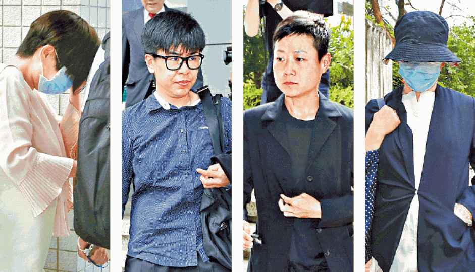 左起:4名被告鄭嘉儀、曾詠珊、黃佩雯及余玲菊早前獲裁定脫罪。資料圖片 左起:4名被告鄭嘉儀、曾詠珊、黃佩雯及余玲菊早前獲裁定脫罪。資料圖片