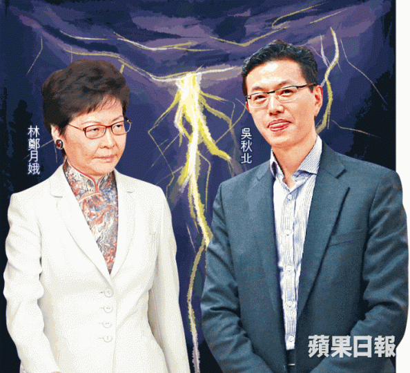 林鄭月娥昨表示對吳秋北的「法官是罪人」論感遺憾。設計圖片 林鄭月娥昨表示對吳秋北的「法官是罪人」論感遺憾。設計圖片