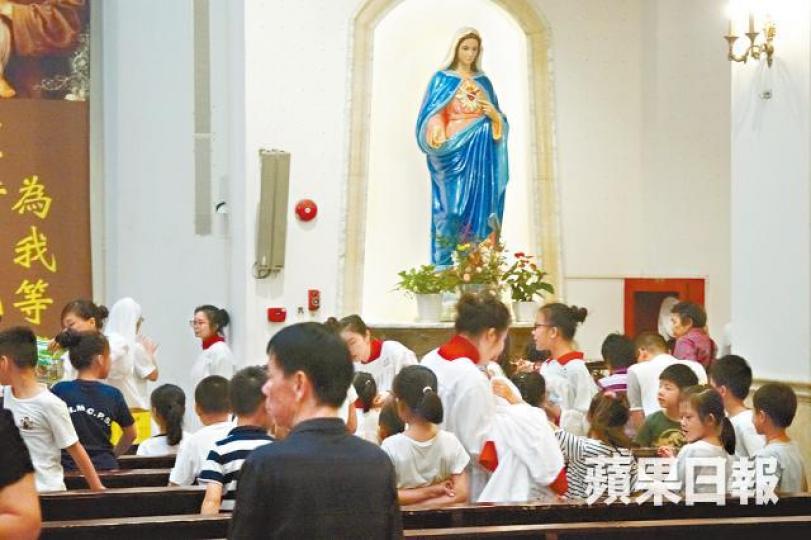 深圳天主教愛國會昨主日彌撒未提中梵協議。《蘋果》記者攝 深圳天主教愛國會昨主日彌撒未提中梵協議。《蘋果》記者攝
