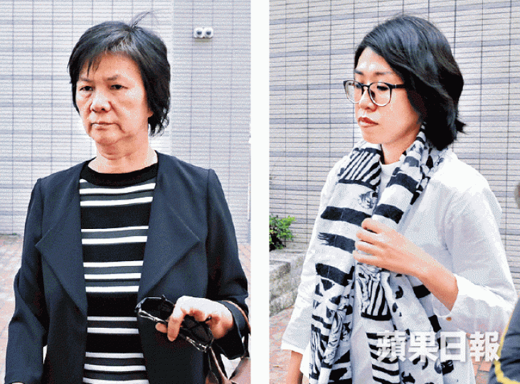 死者遺孀(左圖)及長女(右圖)昨到庭聆訊。 死者遺孀(左圖)及長女(右圖)昨到庭聆訊。