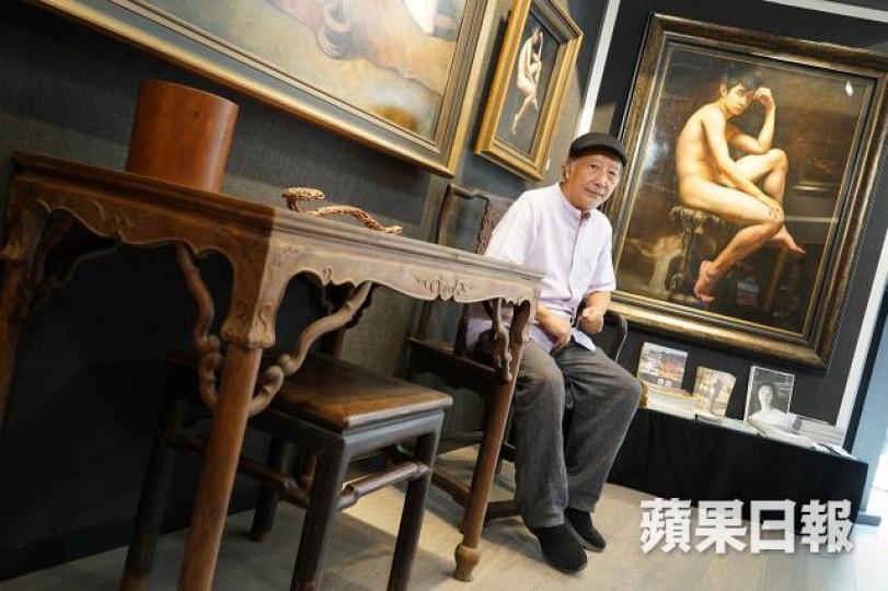 方毓仁開畫廊逾三十年。 方毓仁開畫廊逾三十年。