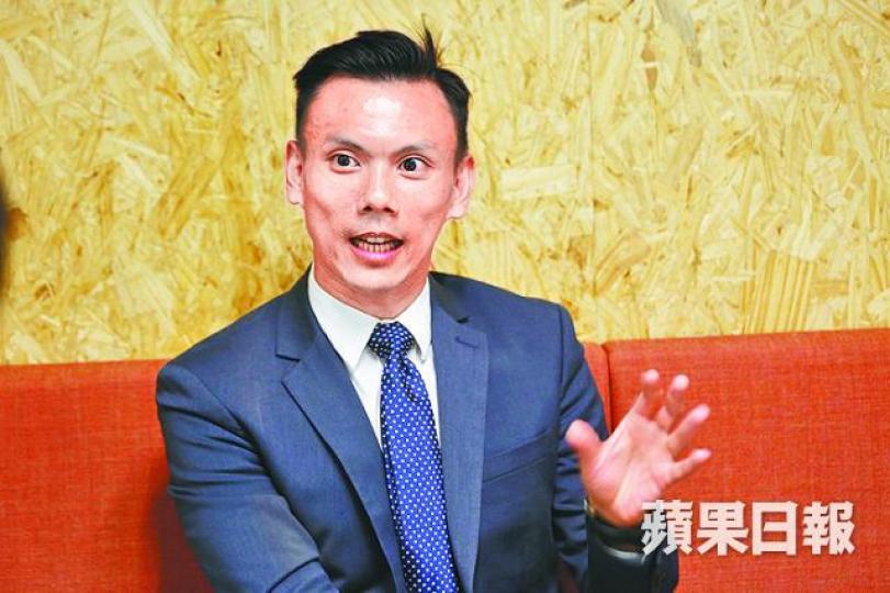 鄧進健指「滙盛」保險計劃主攻30至40歲年輕家庭。 鄧進健指「滙盛」保險計劃主攻30至40歲年輕家庭。