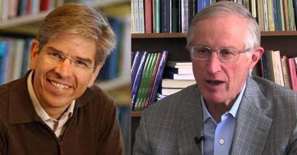 今屆諾貝爾經濟學獎得主Paul Romer(左)及William Nordhaus(右)。 互聯網圖片 今屆諾貝爾經濟學獎得主Paul Romer(左)及William Nordhaus(右)。 互聯網圖片