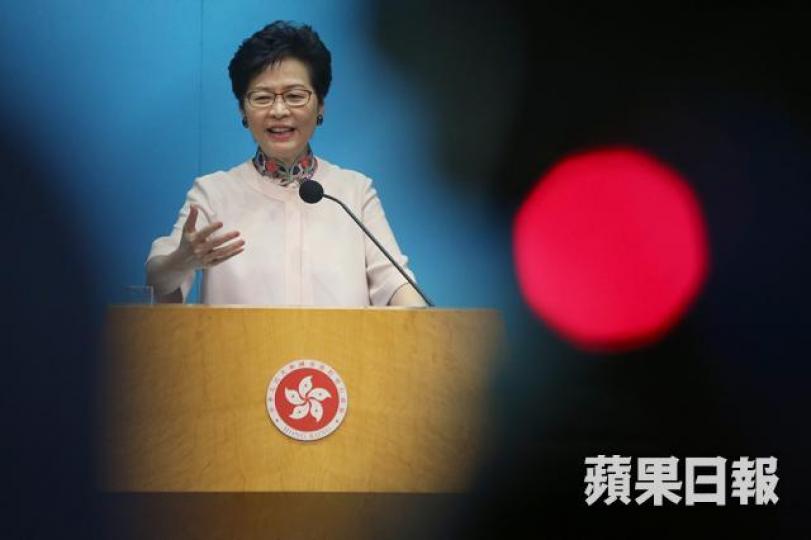 林鄭月娥昨發表任內第二份《施政報告》。王子俊攝