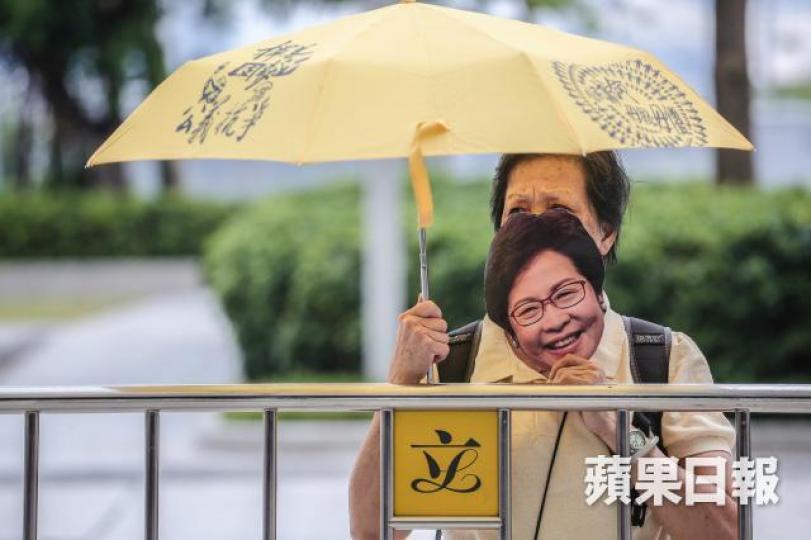 有市民在立法會外請願。