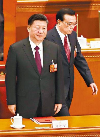 習李不和之傳說,盡顯於相片之中。美聯社 習李不和之傳說,盡顯於相片之中。美聯社