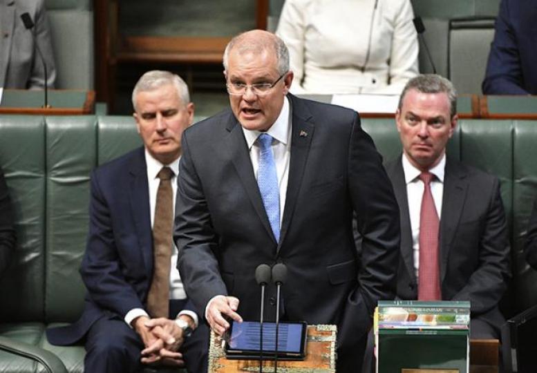 澳洲總理莫理森(Scott Morrison)昨天代表國家,向全國過去數十年數以萬計性侵兒童受害者和家人道歉。 澳洲總理莫理森(Scott Morrison)昨天代表國家,向全國過去數十年數以萬計性侵兒童受害者和家人道歉。