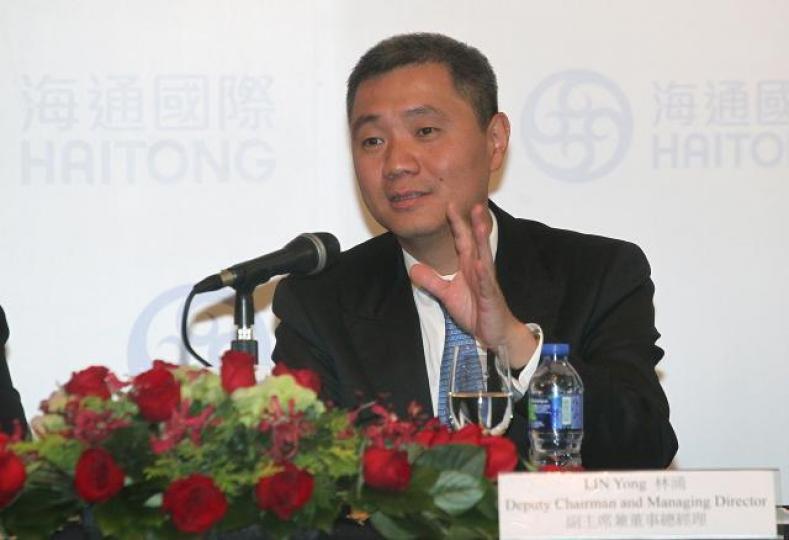 海通國際董事總經理林涌。 資料圖片 海通國際董事總經理林涌。 資料圖片