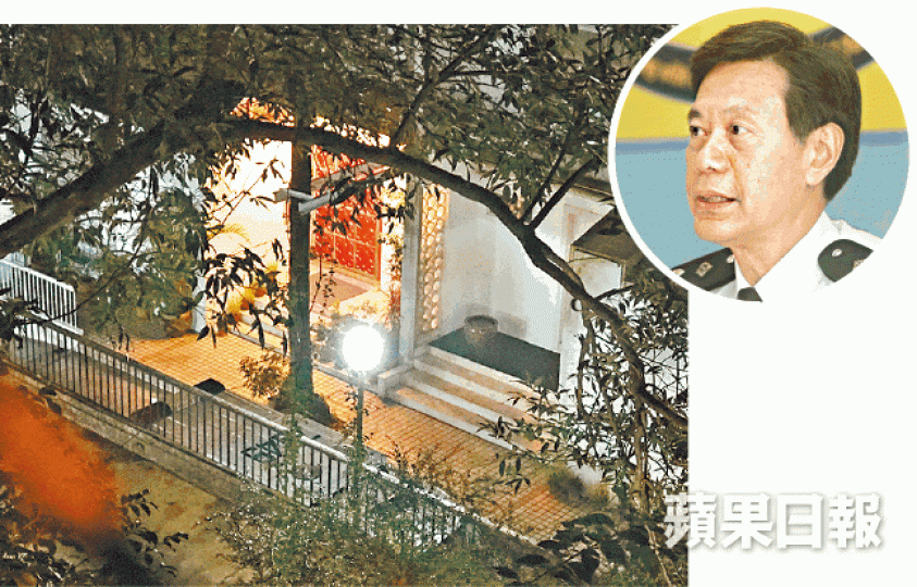 郭志舜(圓圖)山頂加列山道大宅遭賊匪企圖爆竊。 郭志舜(圓圖)山頂加列山道大宅遭賊匪企圖爆竊。