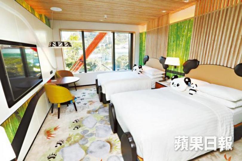 酒店有14間主題房,包括充滿熊貓佈置的「包包天地」。黃耀興攝
酒店有14間主題房,包括充滿熊貓佈置的「包包天地」。黃耀興攝