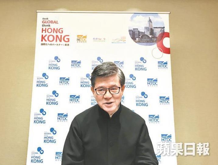 羅康瑞預測,中美貿易爭拗來年將影響本港經濟。周家誠攝 羅康瑞預測,中美貿易爭拗來年將影響本港經濟。周家誠攝