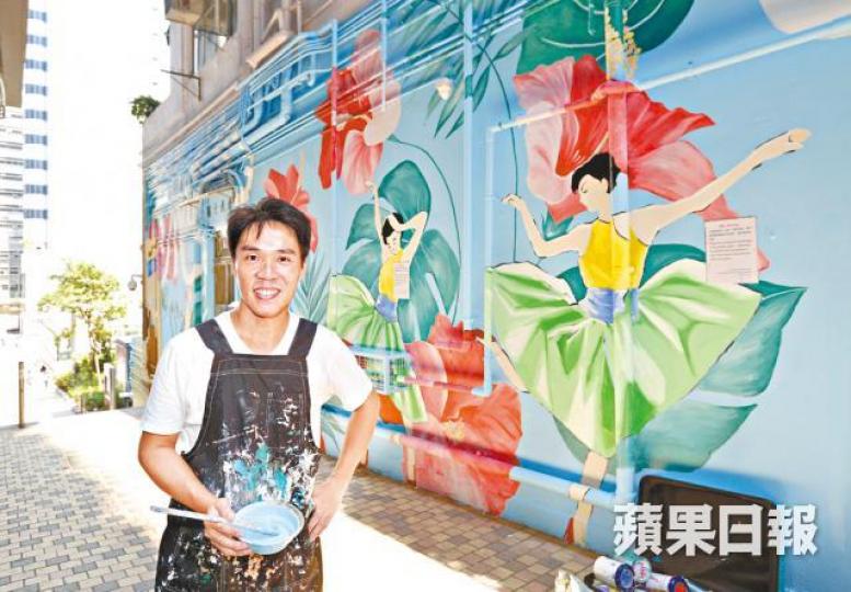 Noble半途出家當個全職畫家。鄒潔珊攝 Noble半途出家當個全職畫家。鄒潔珊攝