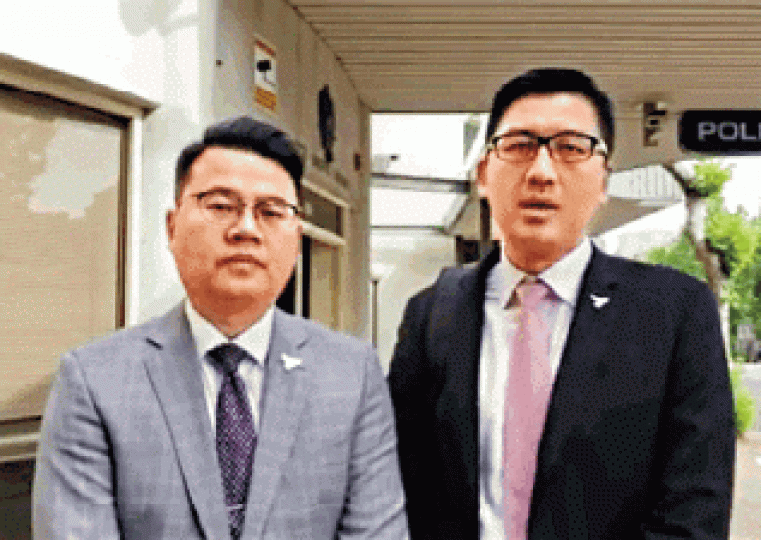 林卓廷及尹兆堅日前到澳洲就UGL事件報案。互聯網 林卓廷及尹兆堅日前到澳洲就UGL事件報案。互聯網