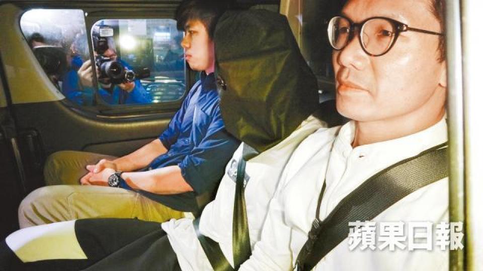 被捕男子報稱任職跟車工人。鄭大康攝 被捕男子報稱任職跟車工人。鄭大康攝