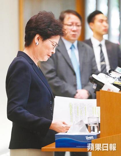 林鄭表示特區政府對任何鼓吹「港獨」的行為絕不容忍。 林鄭表示特區政府對任何鼓吹「港獨」的行為絕不容忍。