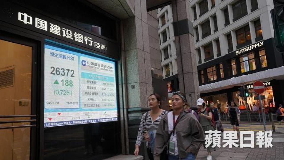 港股昨收報26372點,升188點。 港股昨收報26372點,升188點。