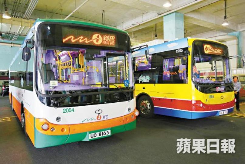 新巴城巴的國產電動巴續航力不足，未能適應香港路況。資料圖片