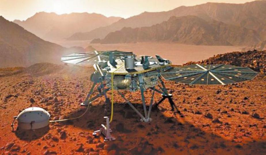 美國探測器「洞察號」將登陸火星。互聯網 美國探測器「洞察號」將登陸火星。互聯網