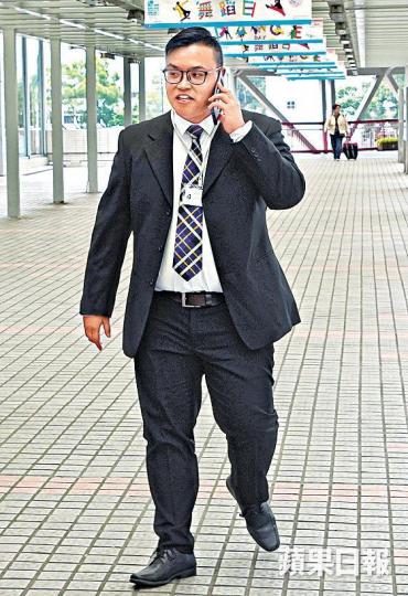 禮頓助理工程師文詩灝昨自揭文件日期非真實。伍嘉亮攝 禮頓助理工程師文詩灝昨自揭文件日期非真實。伍嘉亮攝