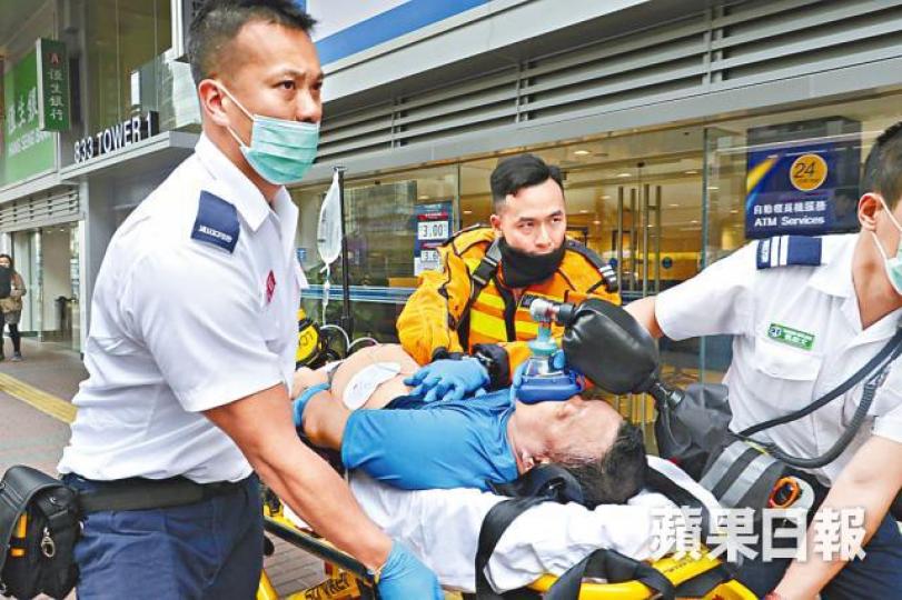 事主在跑步機跑步時暈眩跌倒,送院治療。 事主在跑步機跑步時暈眩跌倒,送院治療。