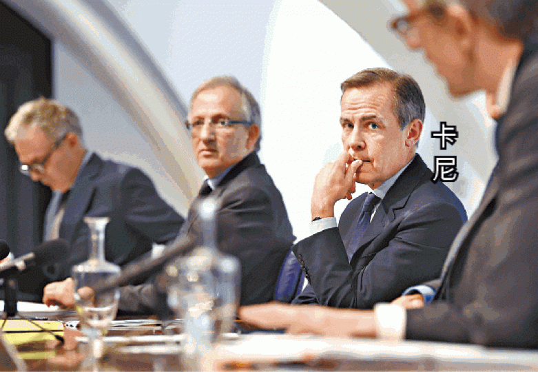 英倫銀行行長卡尼前天發表英國脫歐經濟影響評估。文翠珊政府堅持取回人口流動控制權,付出經濟代價也值得,反脫歐示威者卻反對製造邊界。美聯社 英倫銀行行長卡尼前天發表英國脫歐經濟影響評估。文翠珊政府堅持取回人口流動控制權,付出經濟代價也值得,反脫歐示威者卻反對製造邊界。美聯社