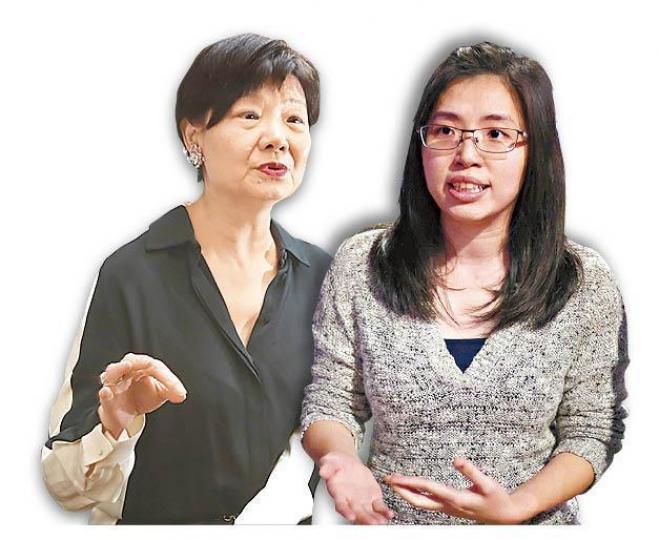 余若薇(左)日前指鄺葆賢(右)沒落力支持李卓人,鄺反駁指「票真係選民自己嘅」。 余若薇(左)日前指鄺葆賢(右)沒落力支持李卓人,鄺反駁指「票真係選民自己嘅」。