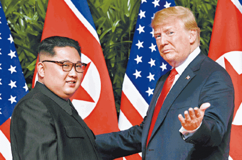 特朗普跟金正恩可望明年初再舉行峯會。 特朗普跟金正恩可望明年初再舉行峯會。